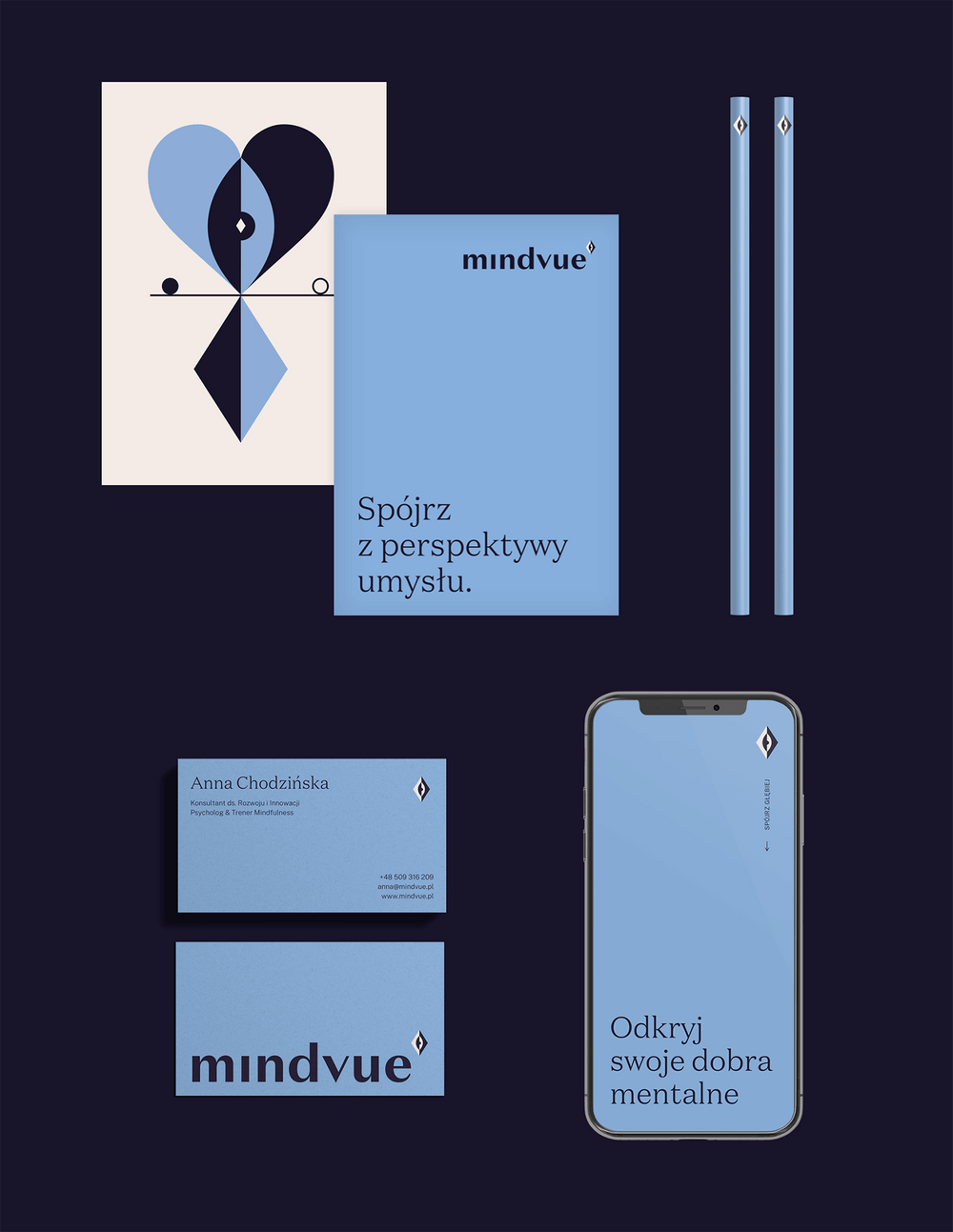 Mindvue心理健康管理LOGO設計