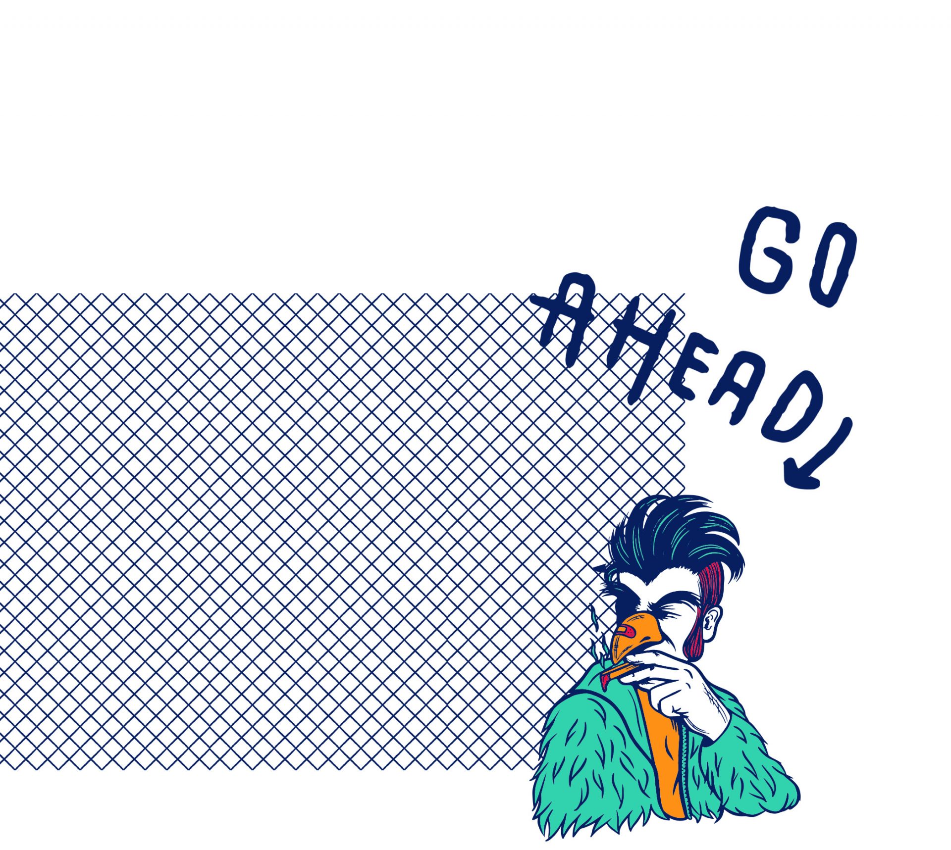 無籠炸雞概念餐廳標志設計