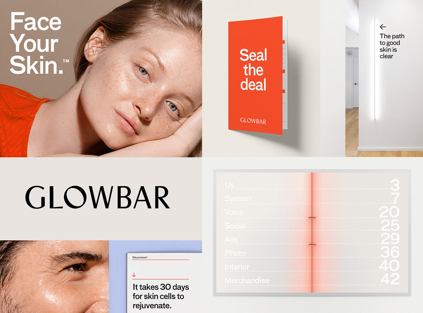 Glowbar護理店品牌形象設計 Glowbar護理店品牌形象設計