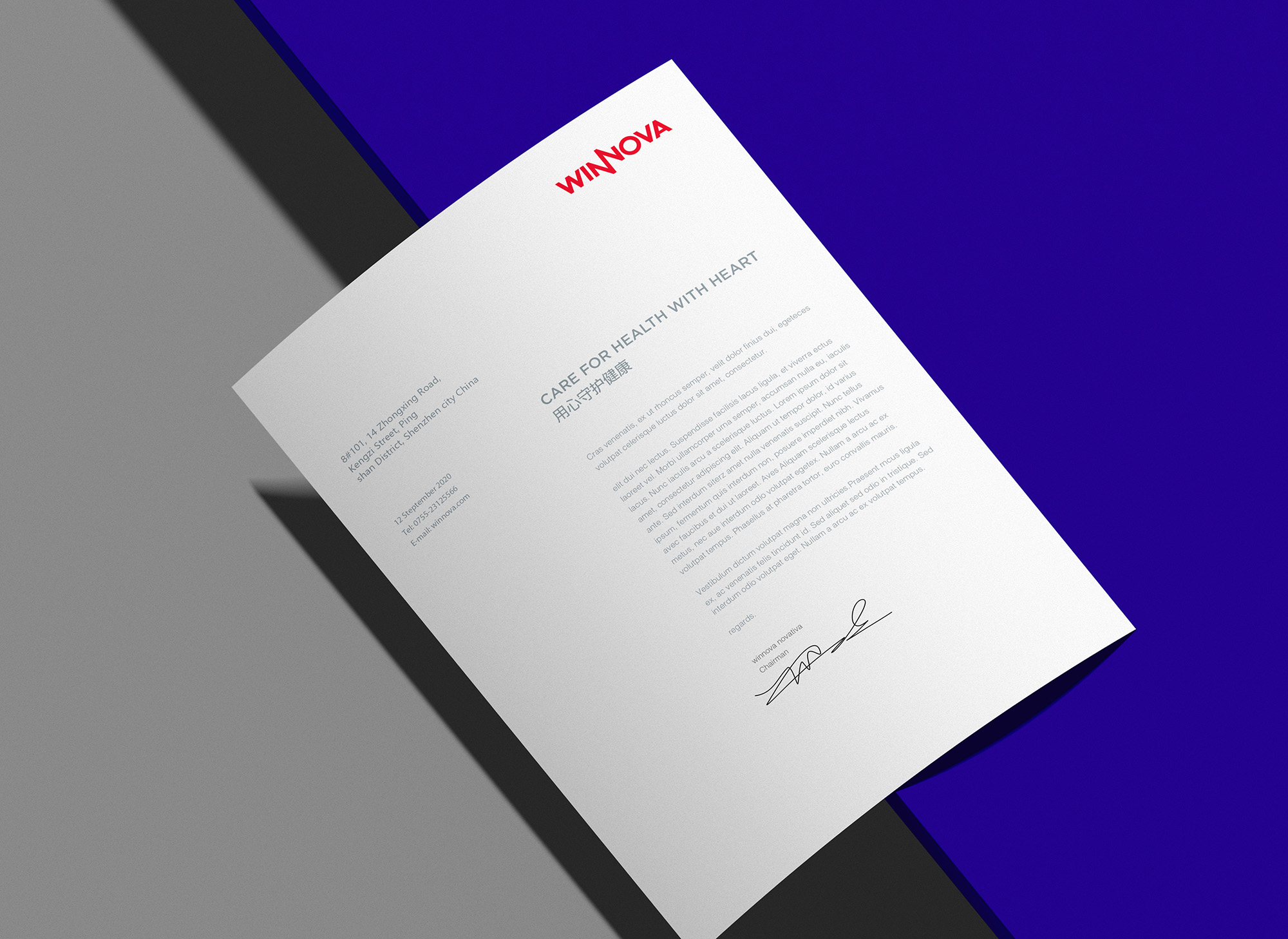 醫藥集團標志設計應用信紙