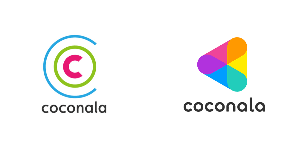 Coconala新舊LOGO對比（左圖為舊）