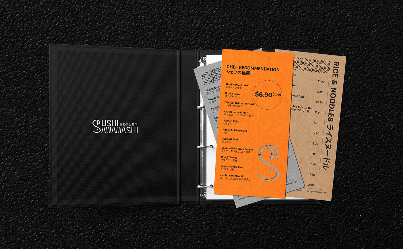 Sawamash 壽司菜單