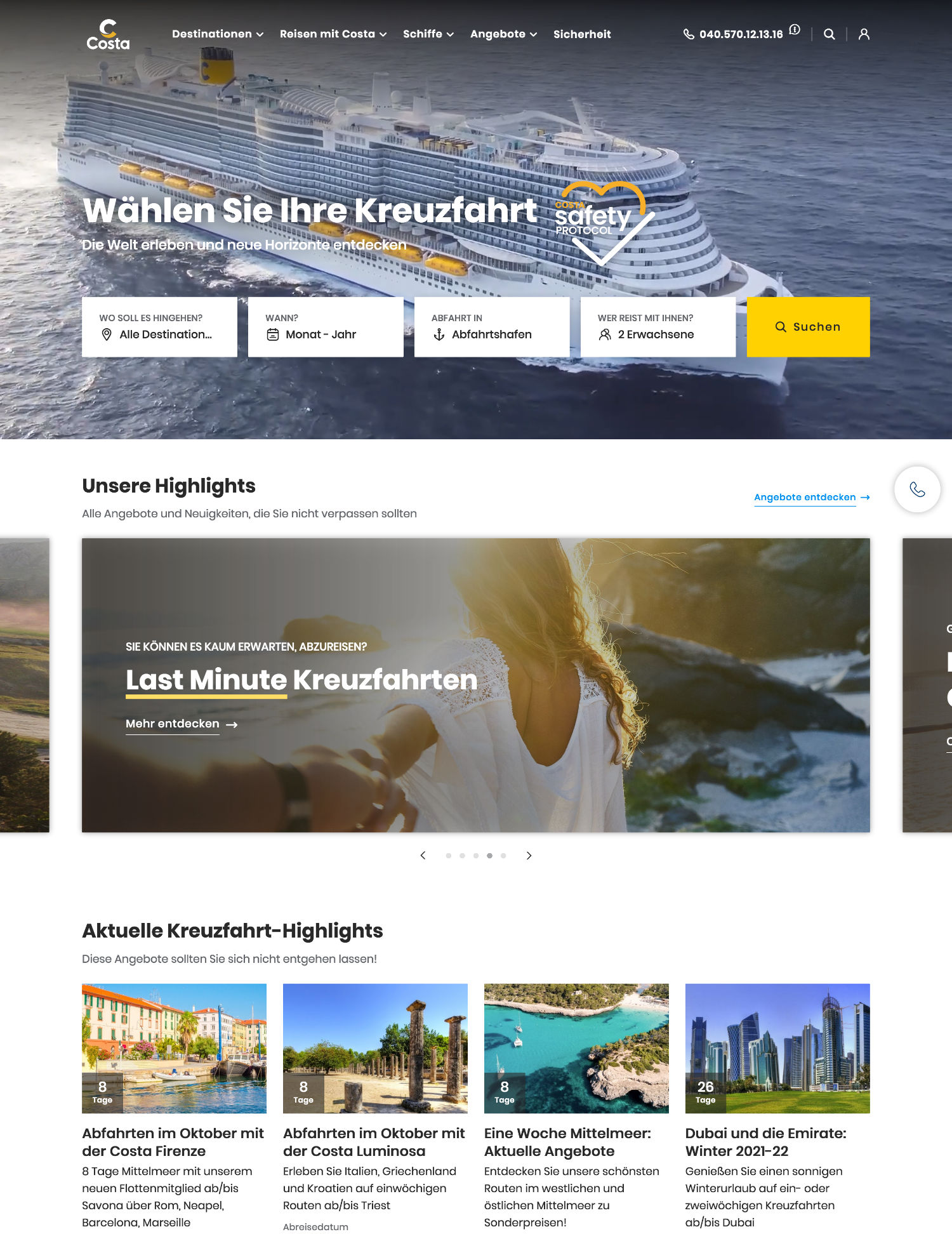 Costa Kreuzfahrten官網 Costa Kreuzfahrten官網