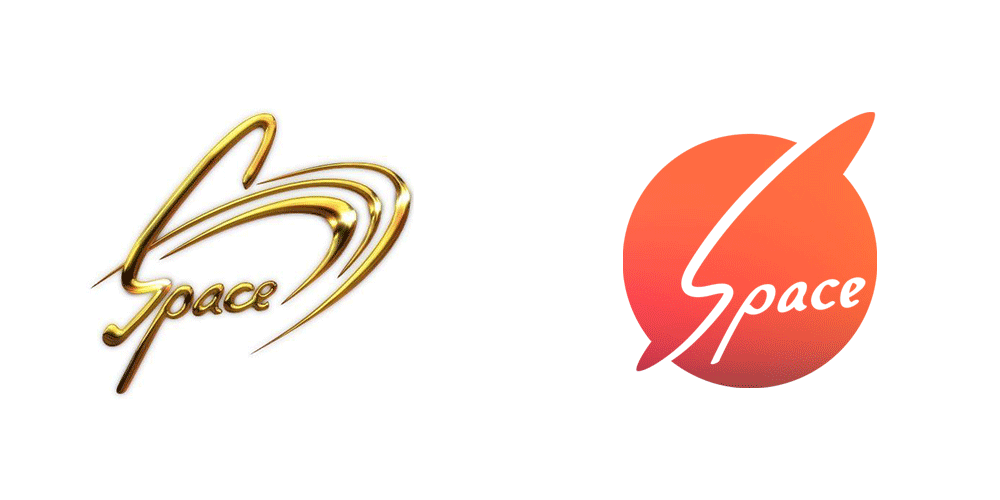  Space TV LOGO新舊對比（左舊右新）