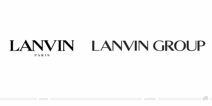Lanvin 集團標志 - 之前和之后
