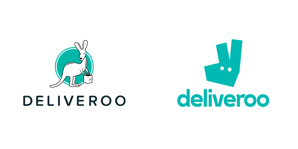 Deliveroo 新舊LOGO（2016） 