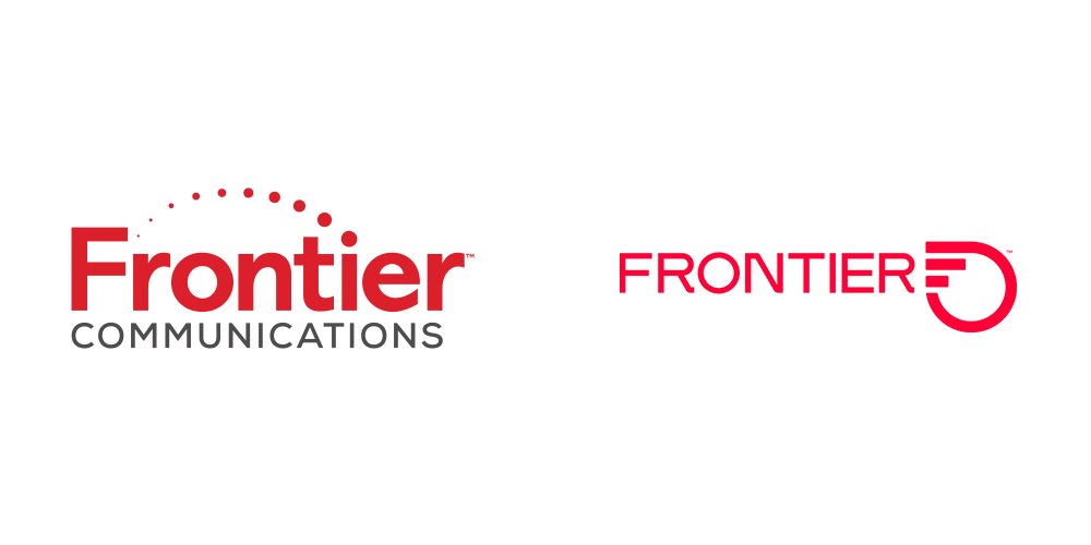 Frontier 品牌標志新舊對比（左舊右新）